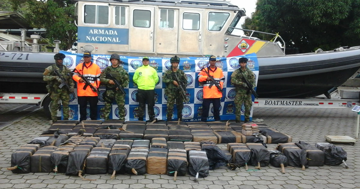 Colombian Armada Nacional Bust Nets 1,123 Kilos of Cocaine